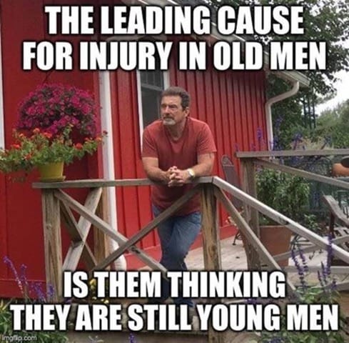 The leading cause for injury in old men