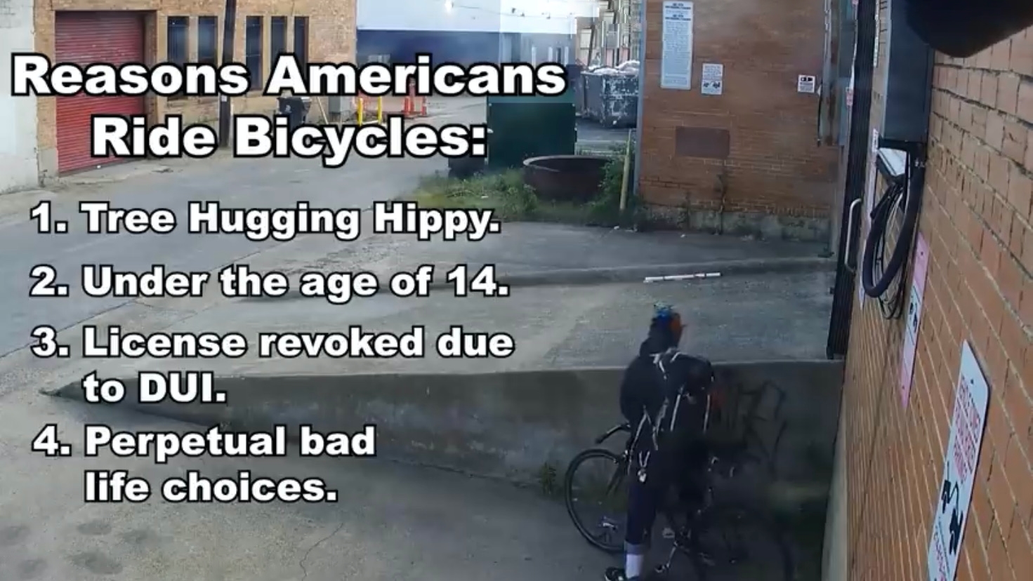 Why Americans ride bicycles
