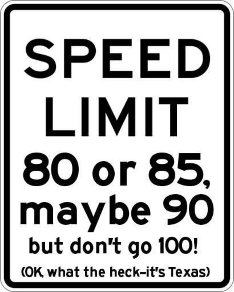 Texas speed limit